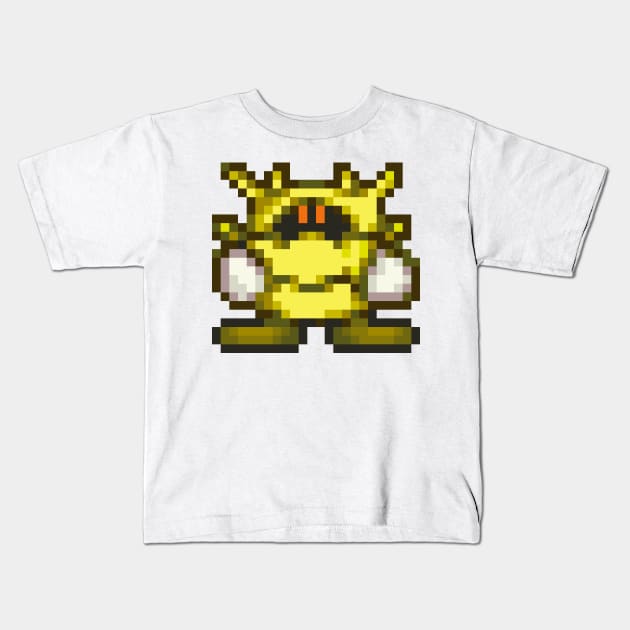 Yellow Virus Sprite Kids T-Shirt by SpriteGuy95